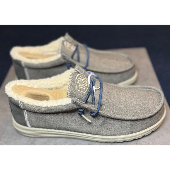 Brand New Hey Dude Wally Herringbone Choco  Size 10M 8.5W - Picture 1 of 3